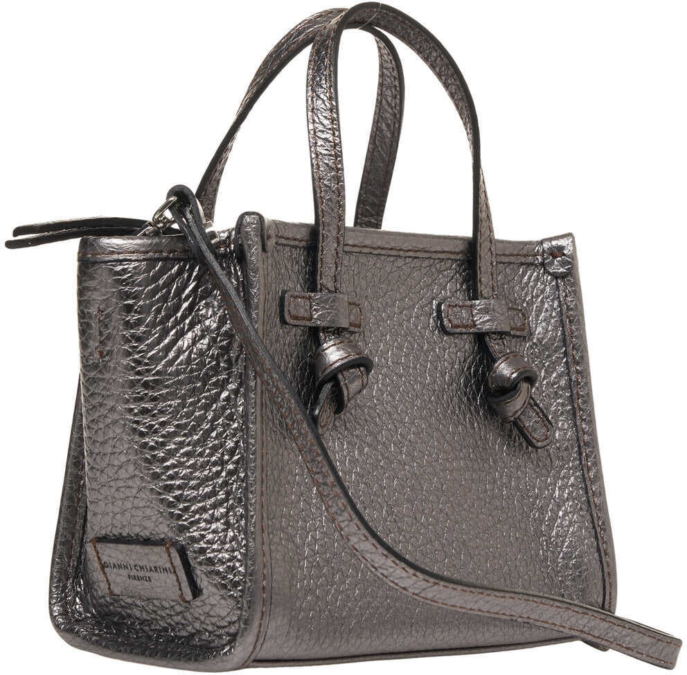 Genti de mana GIANNI CHIARINI Grained leather hand bag Petrol Femei (BM 19029154) 10