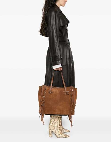 Genti de umar GIANNI CHIARINI Shopper with fringes Marcella Brown Femei (BM 19029172) 2