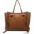 GIANNI CHIARINI Shopper with fringes 'Marcella' Brown