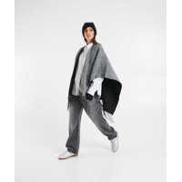 Poncho Dama - Poncho Liu Jo Cape with fringe detail Black Femei (BM 19029232) - B-mall.ro