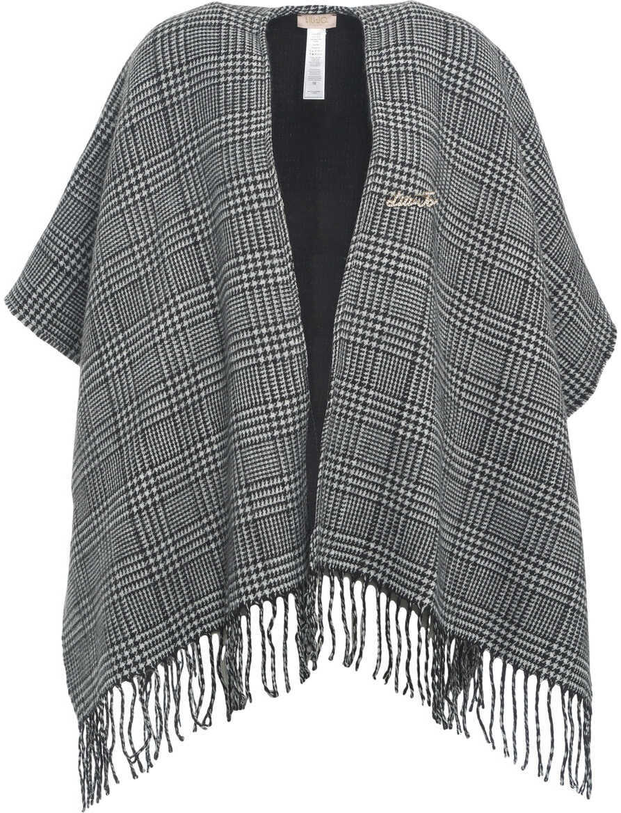 Poncho Liu Jo Cape with fringe detail Black Femei (BM 19029232) 1