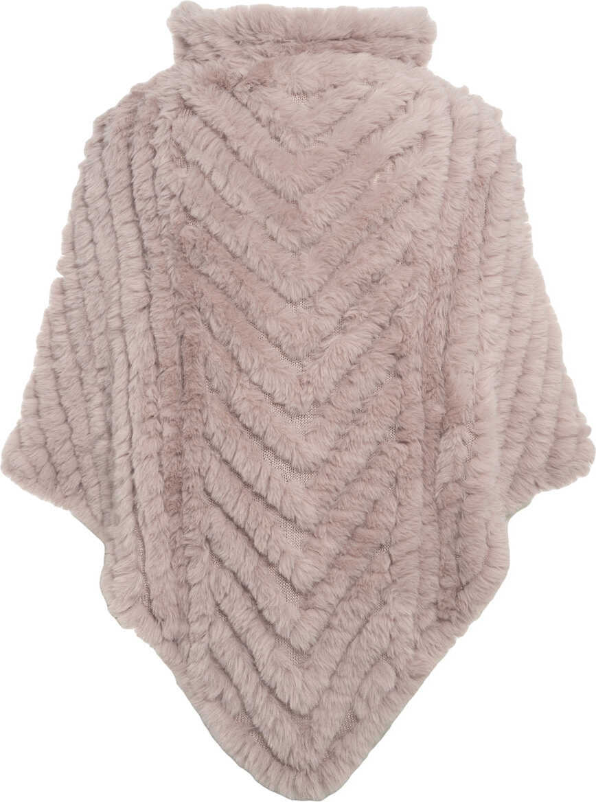 Poncho Liu Jo Faux fur cape Rose Femei (BM 19029250) 3