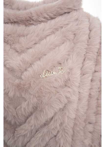Poncho Liu Jo Faux fur cape Rose Femei (BM 19029250) 5