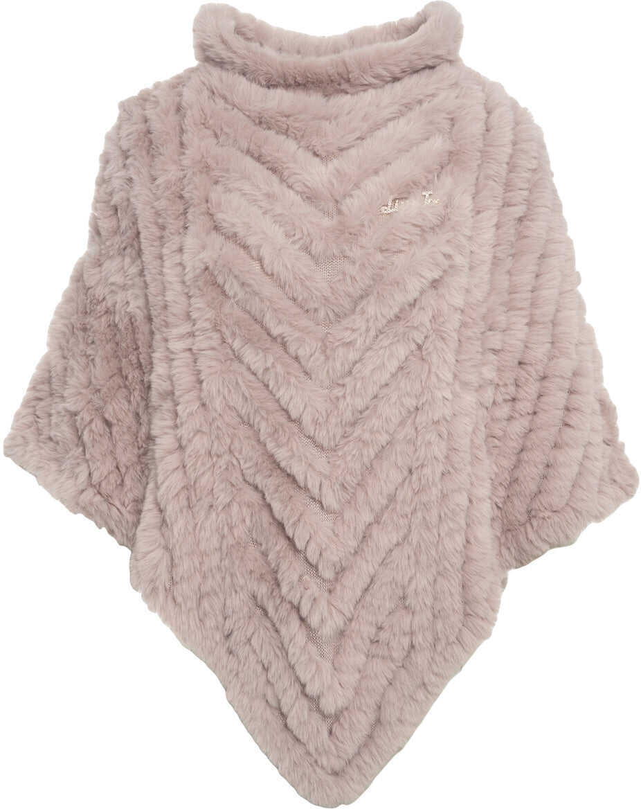 Poncho Liu Jo Faux fur cape Rose Femei (BM 19029250) 1
