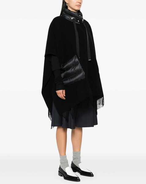 Poncho Herno Cape with nylon details Black Femei (BM 19029262) 3