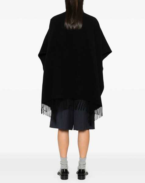 Poncho Herno Cape with nylon details Black Femei (BM 19029262) 4