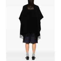 Poncho Dama - Poncho Herno Cape with nylon details Black Femei (BM 19029262) - B-mall.ro