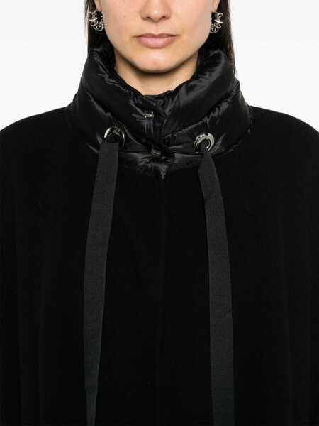 Poncho Herno Cape with nylon details Black Femei (BM 19029262) 5
