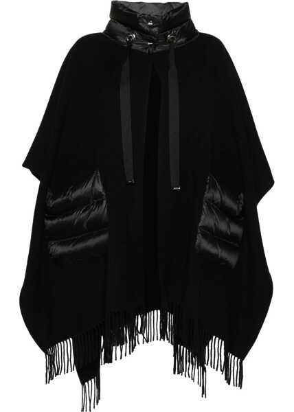 Poncho Herno Cape with nylon details Black Femei (BM 19029262) 1