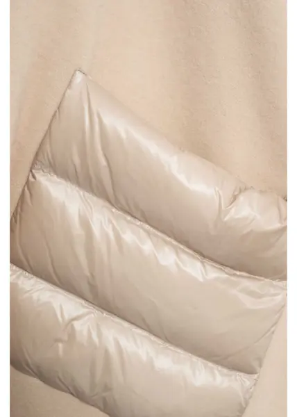 Poncho Herno Cape with nylon details Beige Femei (BM 19029262) 5