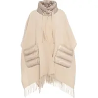 Poncho Cape with nylon details Femei