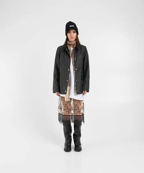 Jachete Belstaff Waxed Jacket Burghley Black Femei (BM 19029280) 3