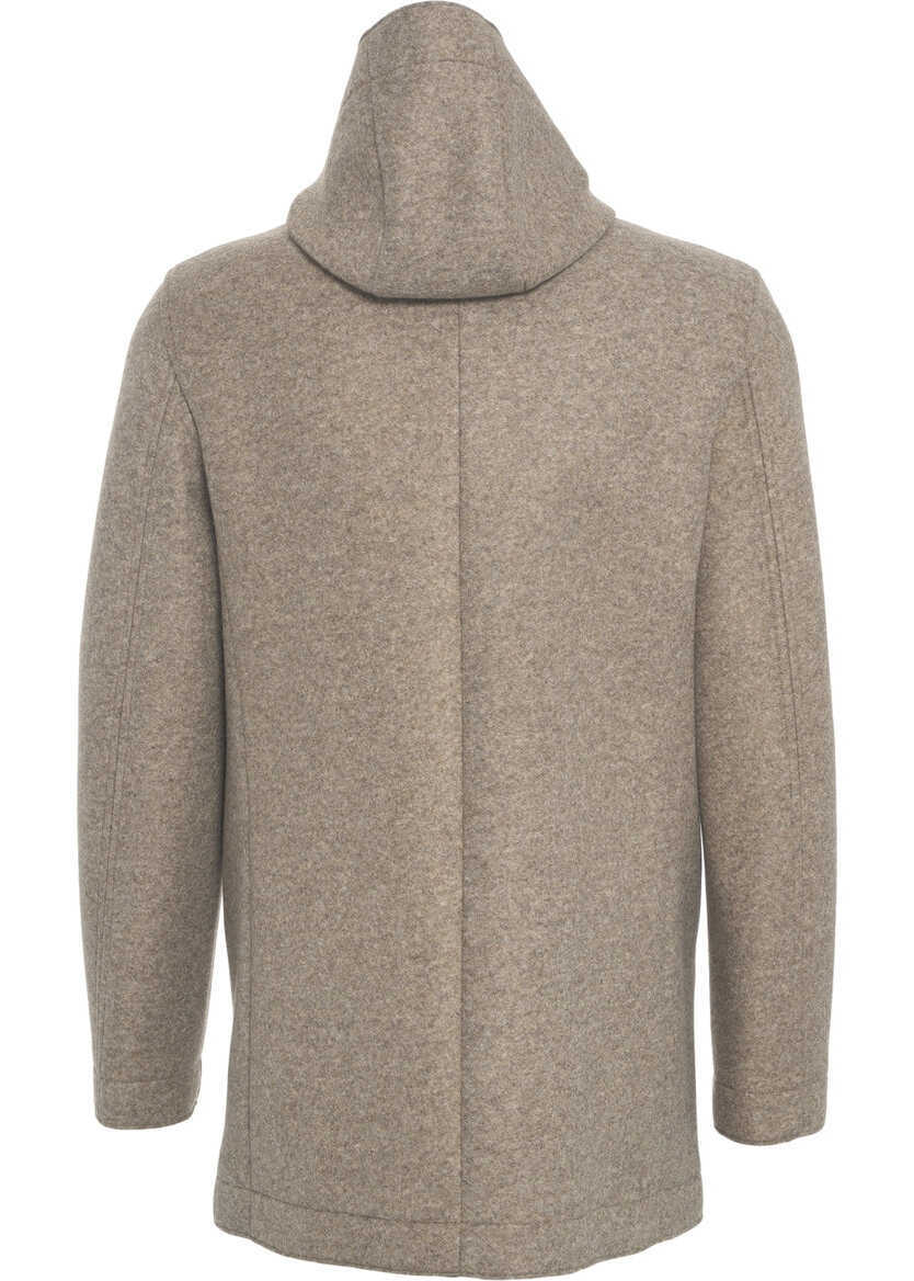 Paltoane BOB Wool coat with hood Brown Barbati (BM 19029301) 3