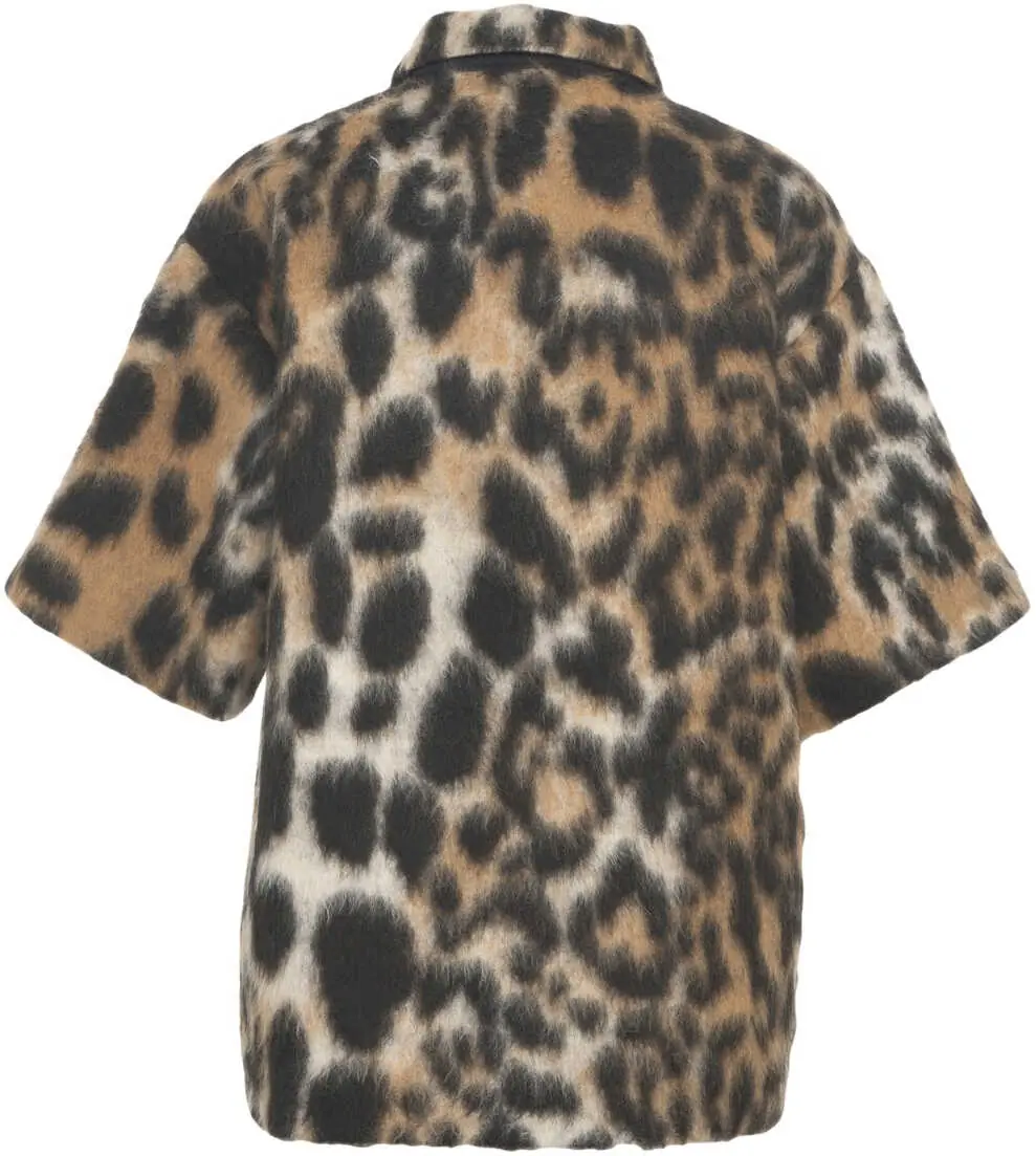 Tricouri Polo N21 Leo-Print Polo Brown Femei (BM 19029304) 4