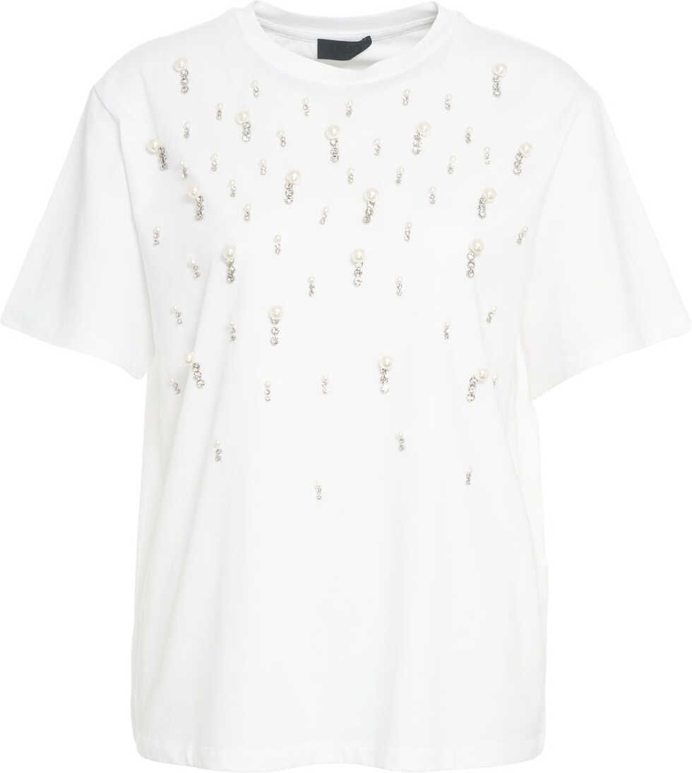 Tricouri Liu Jo T-shirt with appliqus White Femei (BM 19029319) 2