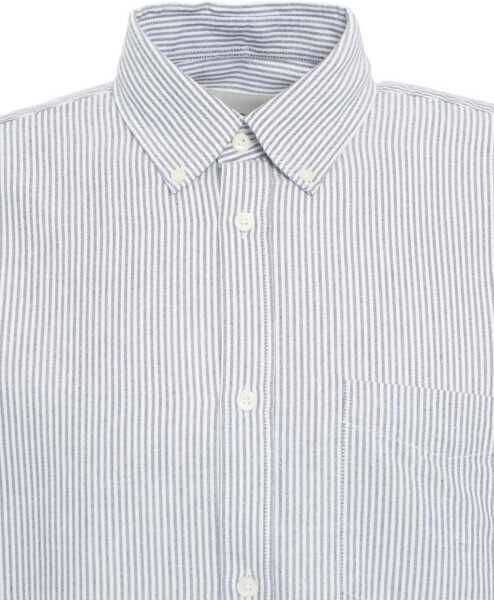 Camasi office CLOSED Striped shirt with button-down collar White Barbati (BM 19029325) 4