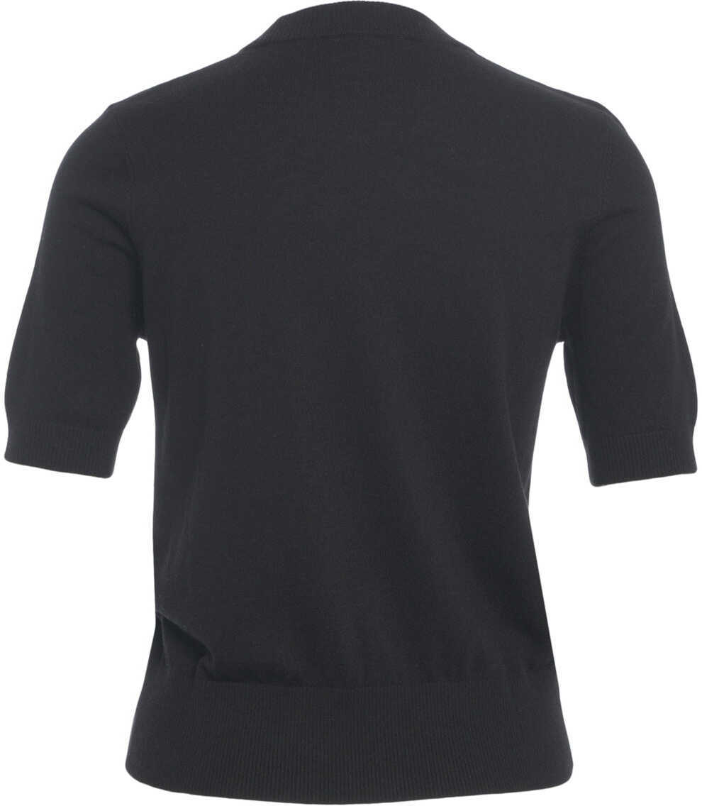 Tricouri Liu Jo White T-shirt with logo detail Black Femei (BM 19029349) 3