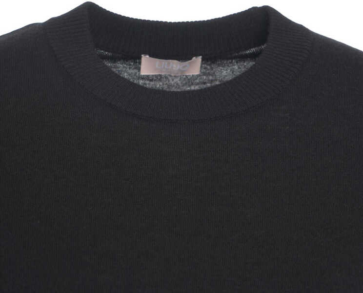 Tricouri Liu Jo White T-shirt with logo detail Black Femei (BM 19029349) 4