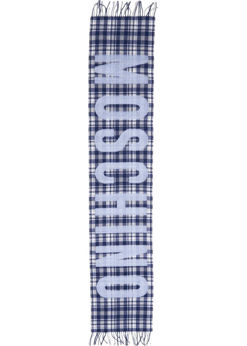 Esarfe Moschino Scarf with logo print Blue Femei (BM 19029364) 4