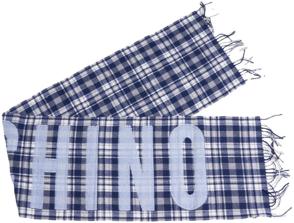 Esarfe Moschino Scarf with logo print Blue Femei (BM 19029364) 1
