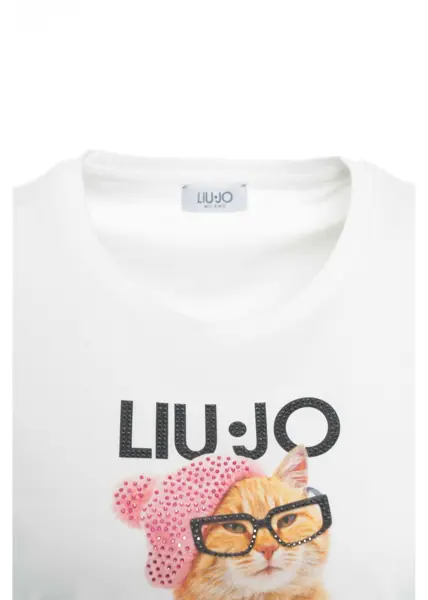 Tricouri Liu Jo T-shirt with print White Femei (BM 19029406) 4