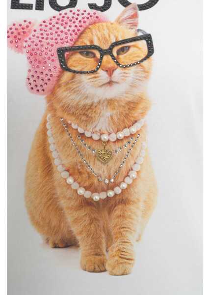 Tricouri Liu Jo T-shirt with print White Femei (BM 19029406) 5