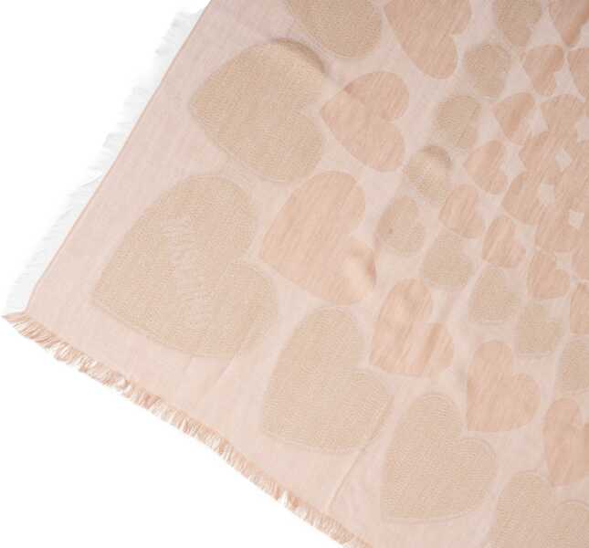 Esarfe Moschino Scarf with fringe details Beige Femei (BM 19029418) 4