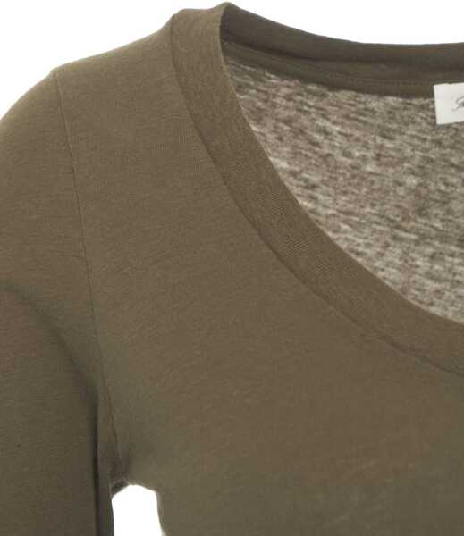 Tricouri American Vintage T-shirt with V-neck Green Femei (BM 19029439) 6