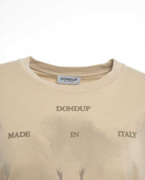 Tricouri Dondup T-shirt with print Beige Femei (BM 19029460) 4