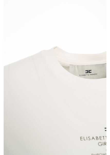Tricouri Elisabetta Franchi T-shirt with print White Femei (BM 19029475) 5