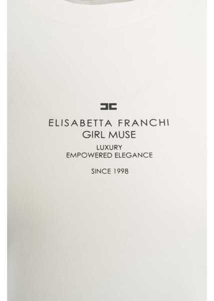 Tricouri Elisabetta Franchi T-shirt with print White Femei (BM 19029475) 6
