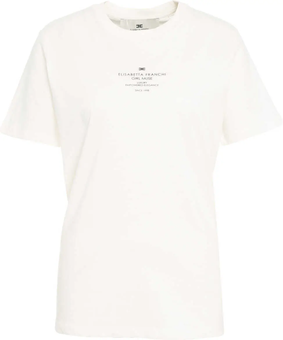 Tricouri Elisabetta Franchi T-shirt with print White Femei (BM 19029475) 1