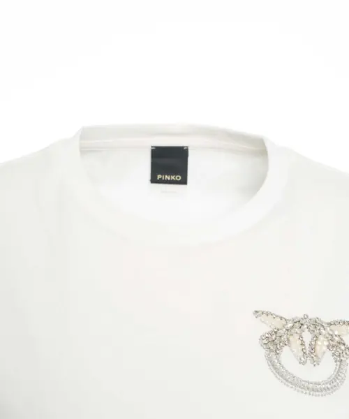 Tricouri Pinko T-shirt White Femei (BM 19029481) 4