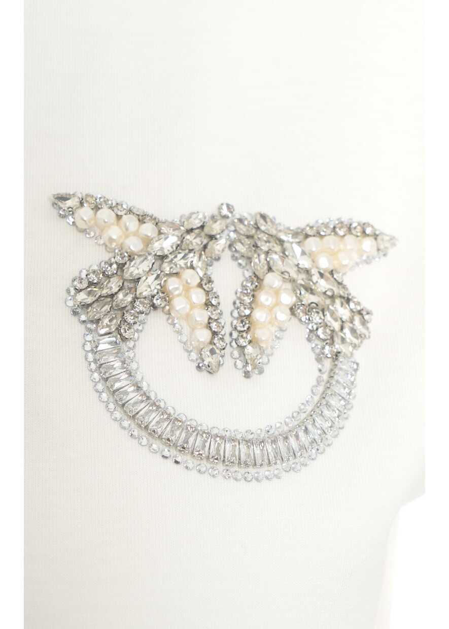 Tricouri Pinko T-shirt White Femei (BM 19029481) 5