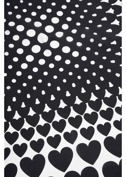 Esarfe Moschino Silk foulard with heart print and logo print White Femei (BM 19029484) 4