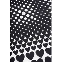 Esarfe Dama - Esarfe Moschino Silk foulard with heart print and logo print Black Femei (BM 19029484) - B-mall.ro