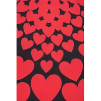 Esarfe Dama - Esarfe Moschino Silk foulard with heart print and logo print Black Femei (BM 19029484) - B-mall.ro