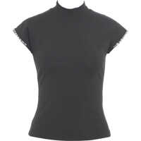 Tricouri T-shirt with stand-up collar Femei
