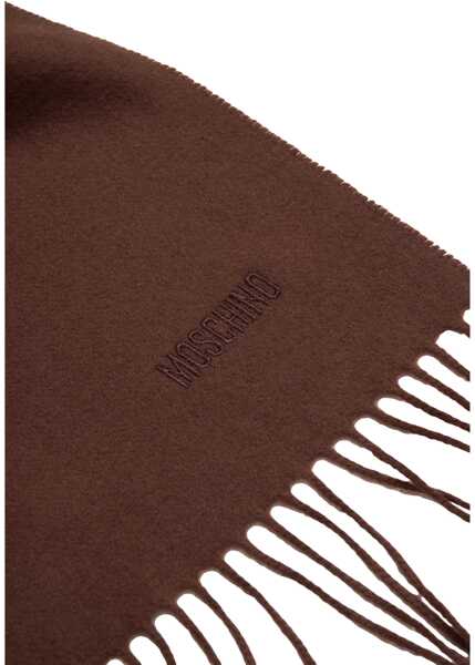 Esarfe Moschino Scarf with fringe details Brown Femei (BM 19029505) 4