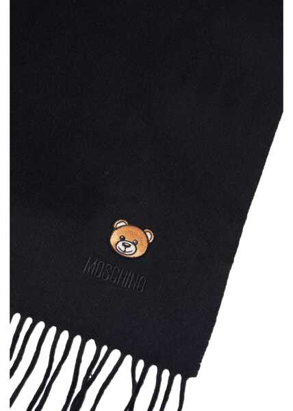 Esarfe Moschino Scarf with fringes Black Femei (BM 19029511) 4