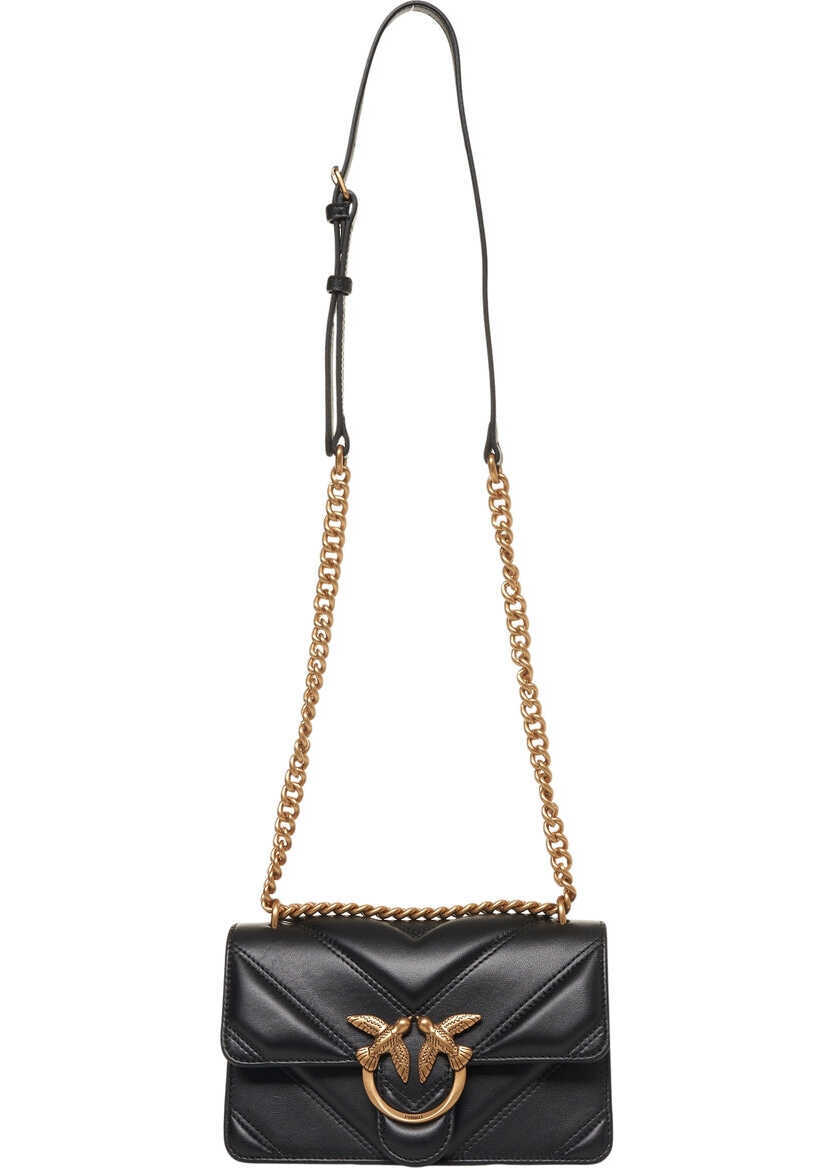 Genti de umar Pinko Quilted leather shoulder bag Black Femei (BM 19029520) 2