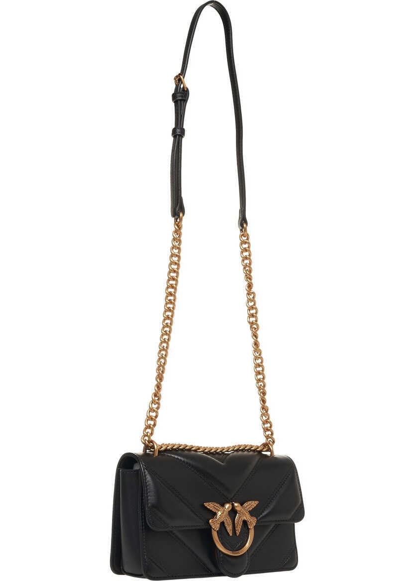 Genti de umar Pinko Quilted leather shoulder bag Black Femei (BM 19029520) 3