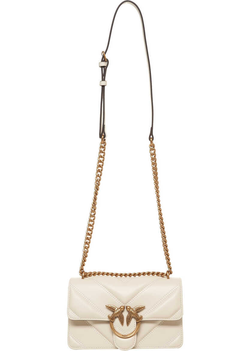 Genti de umar Pinko Quilted leather shoulder bag Beige Femei (BM 19029520) 2