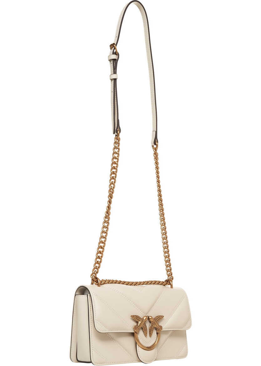 Genti de umar Pinko Quilted leather shoulder bag Beige Femei (BM 19029520) 3