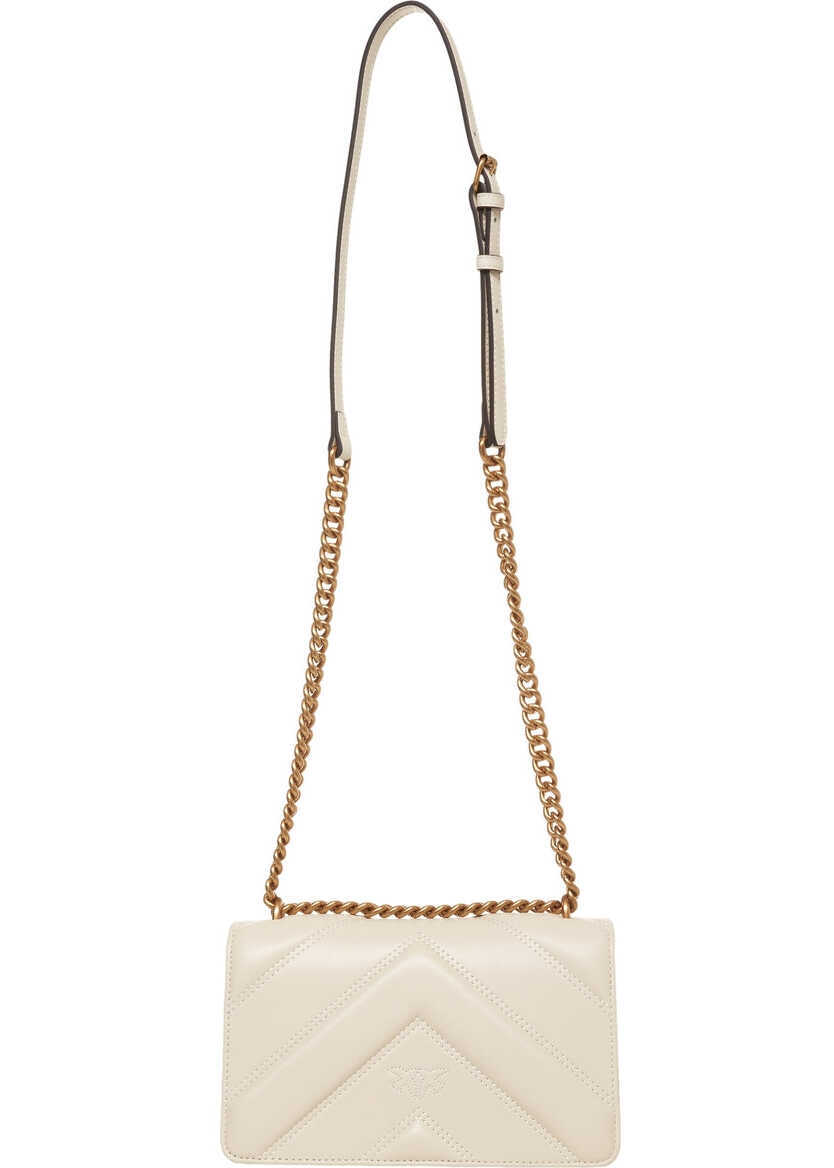 Genti de umar Pinko Quilted leather shoulder bag Beige Femei (BM 19029520) 4