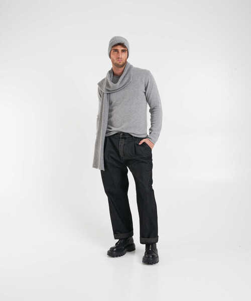 Esarfe Daniele Fiesoli Scarf from knit textile Grey Barbati (BM 19029532) 4