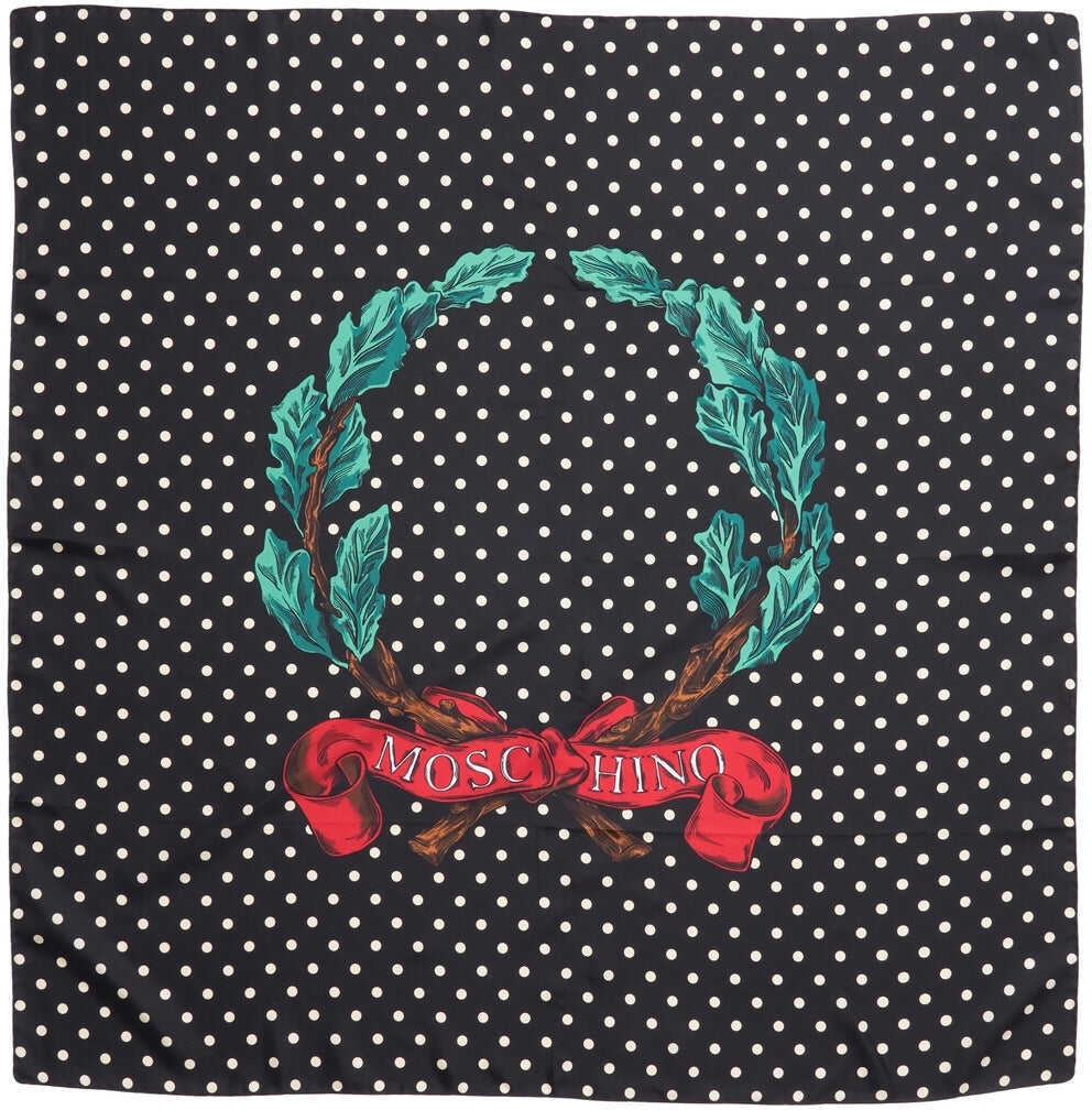 Esarfe Moschino Printed foulard Black Femei (BM 19029544) 3