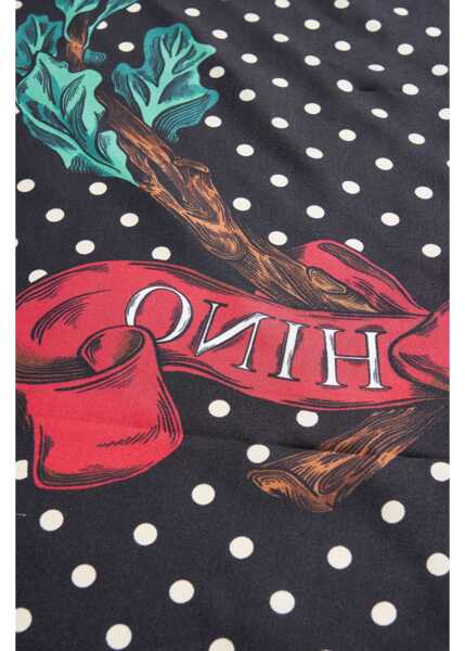 Esarfe Moschino Printed foulard Black Femei (BM 19029544) 4
