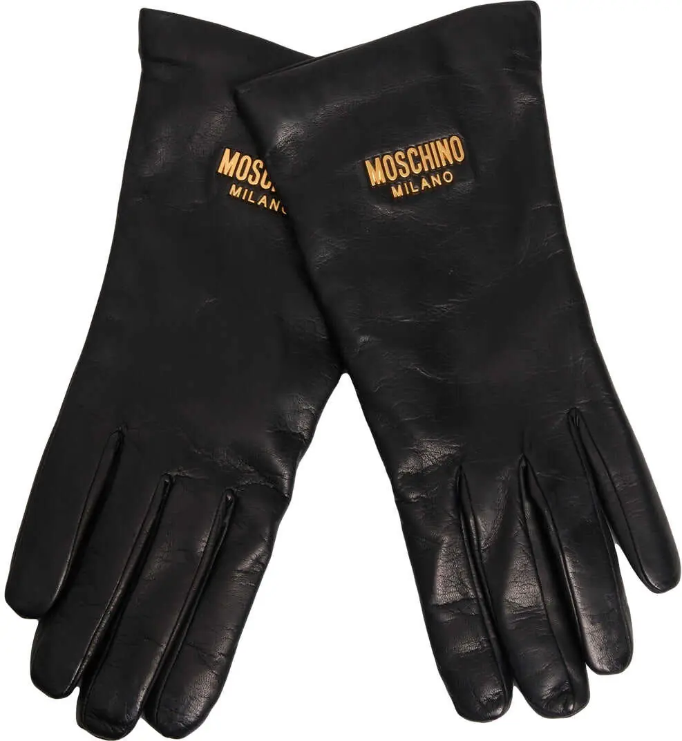 Manusi Moschino Leather gloves Black Femei (BM 19029553) 2