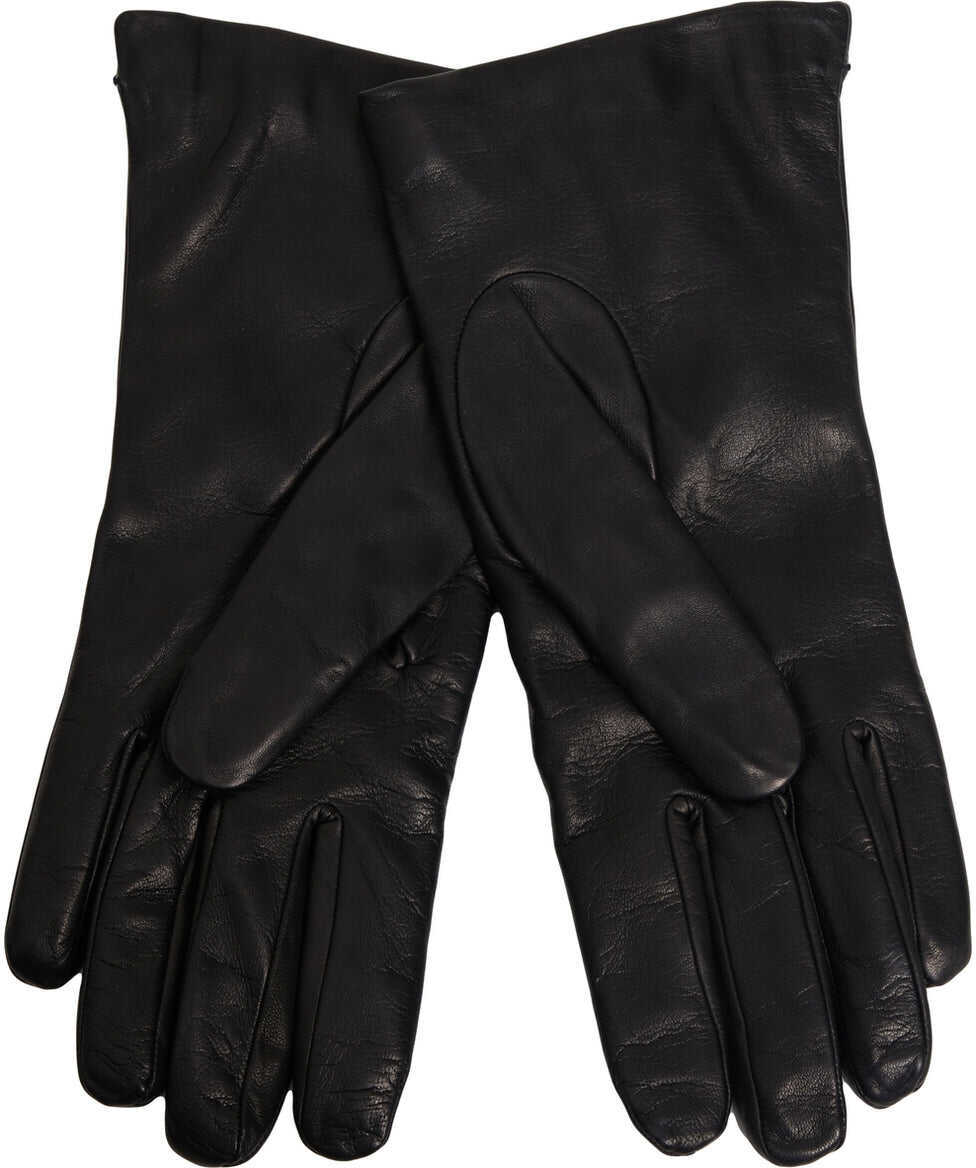 Manusi Moschino Leather gloves Black Femei (BM 19029553) 3